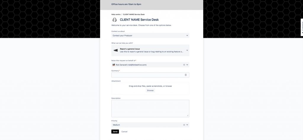 Fat Beehive website support