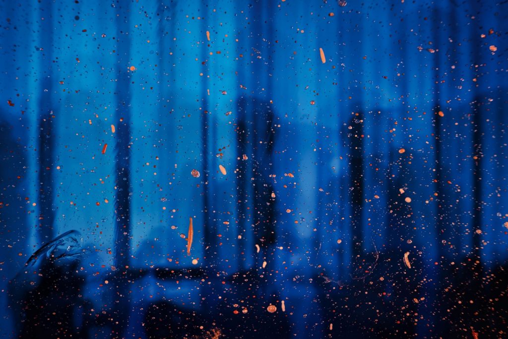 Abstract blue reflections