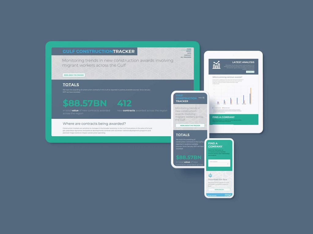 Gulf Investment Tracker website design