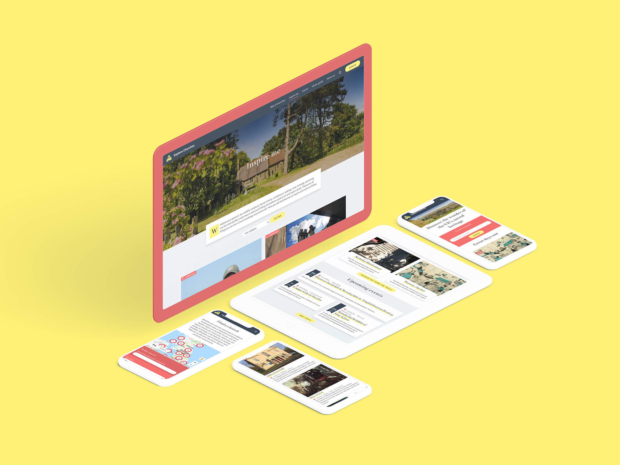 Explore churches website design