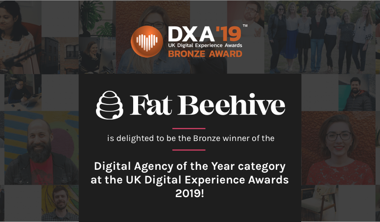 UK Digital experience awards 2019 Bronze award