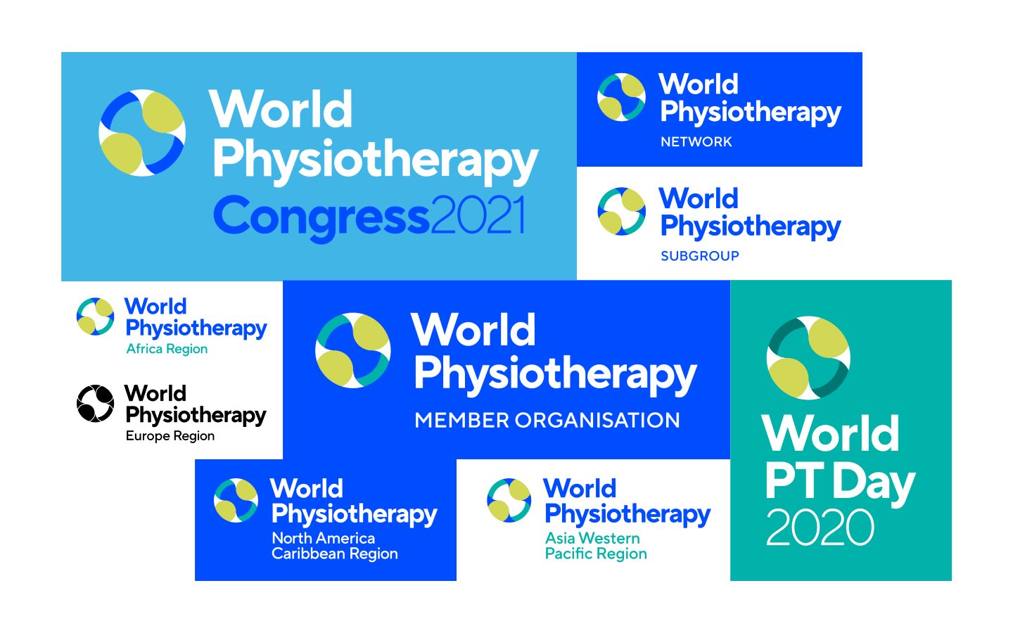 The World Physiotherapy sub-brand logos