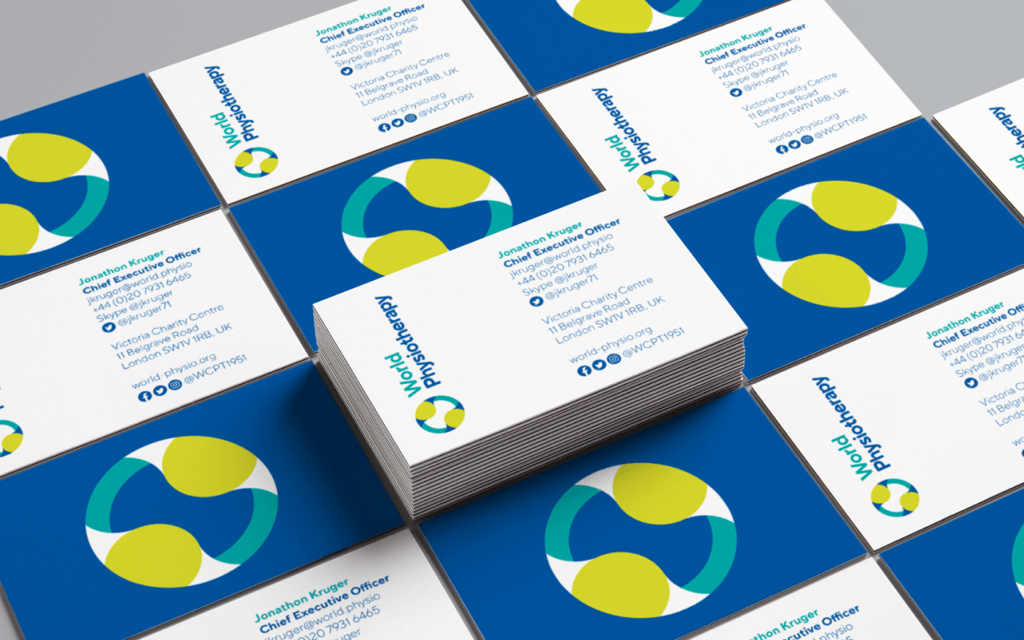 World Physiotherapy business cards