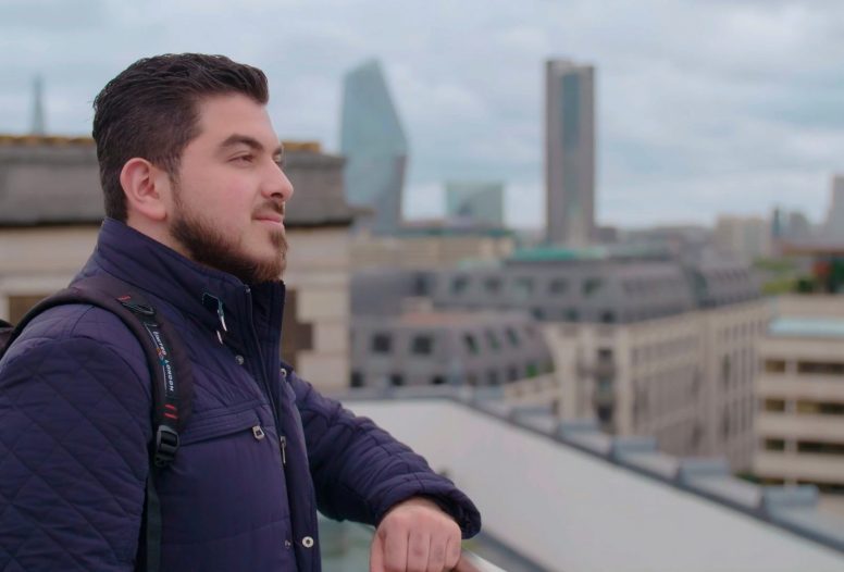 Abdulrahman looking over London skyline