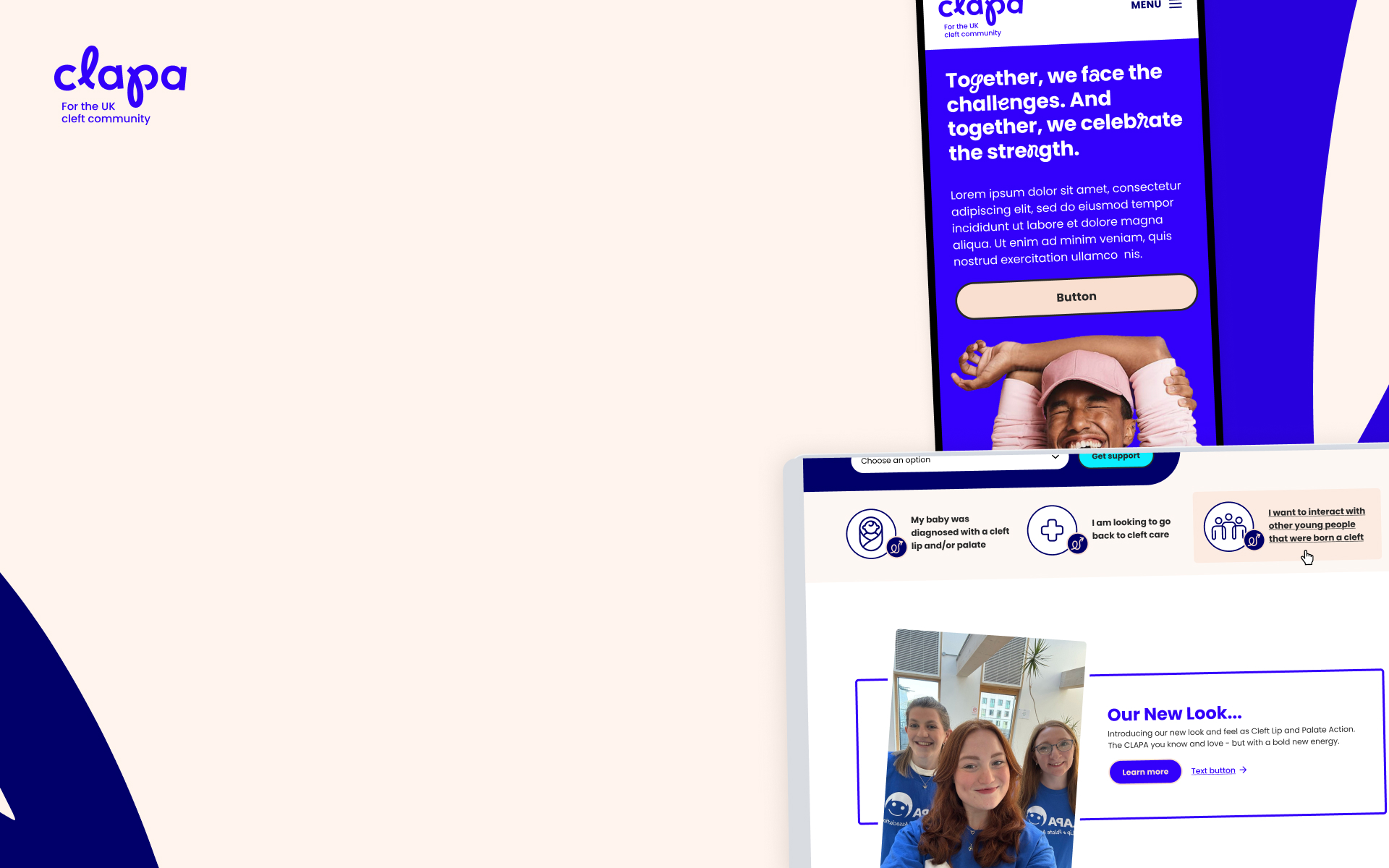 CLAPA - a user-led charity website redesign, grounded in research